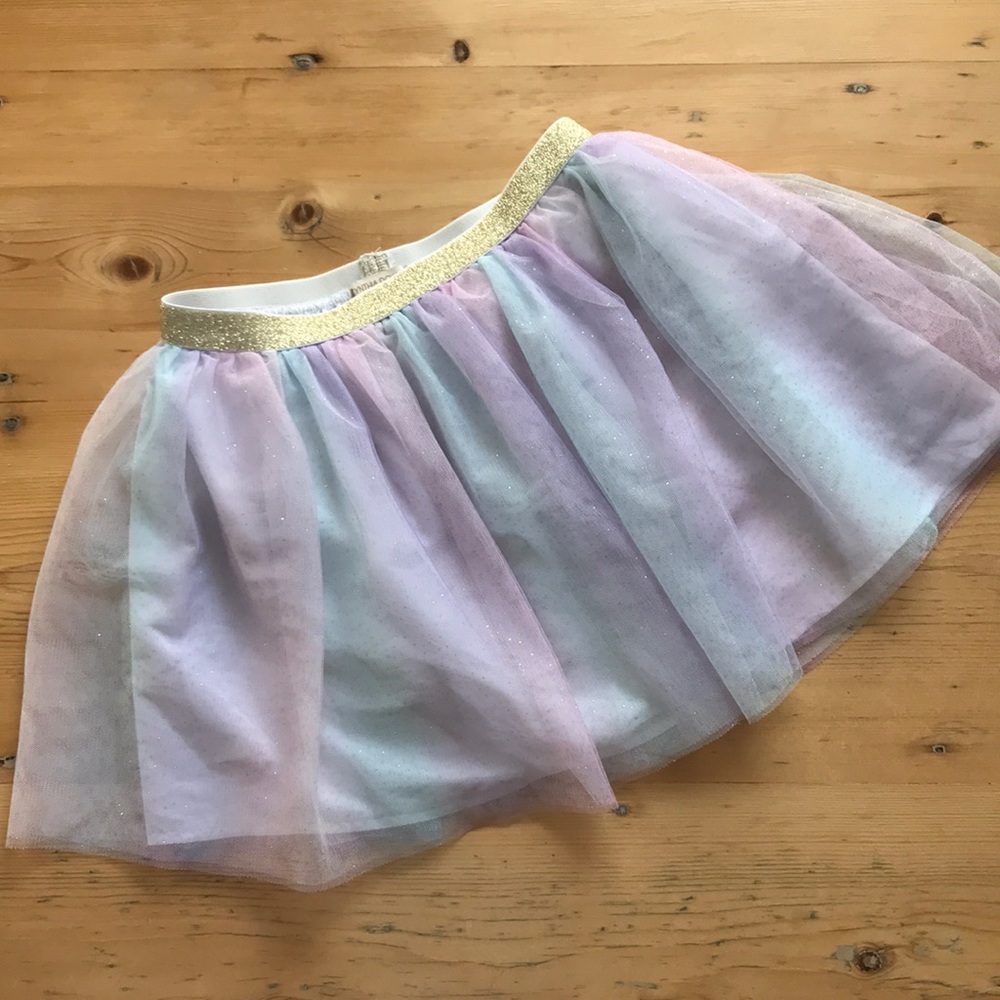 Cynthia Rowley Girls 10/12 Ballet Tutu Cotton Candy Colors With Shimmer Sparkles